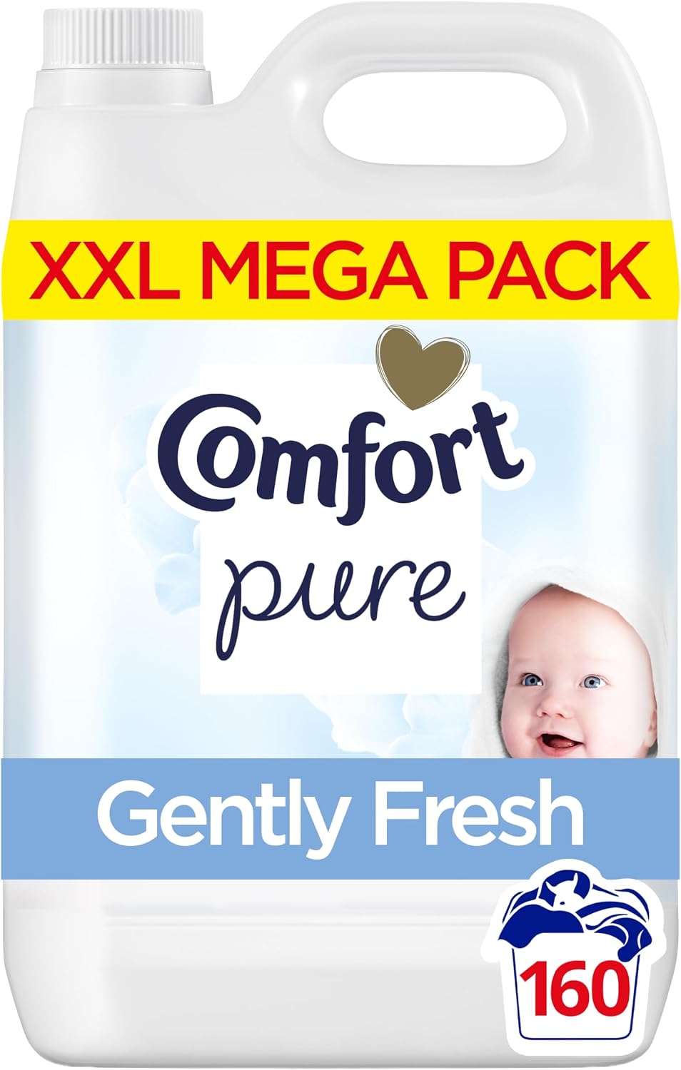 Comfort Pure Sensitive Fabric Conditioner dermatologically tested gentle next to sensitive skin 160 washes (4.8 L)