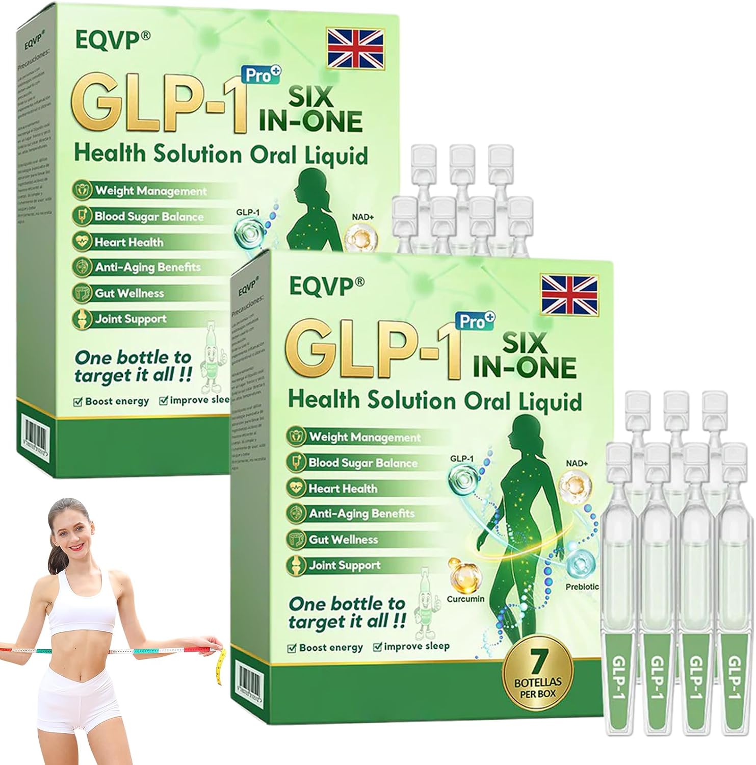EQVP GLP-1 Six-in-One Health Solution Oral Liquid,EQVP Q GLP-1 Weight Loss Oral Solution, GLP-1 Weight Loss Drops,for Men & Women (2)
