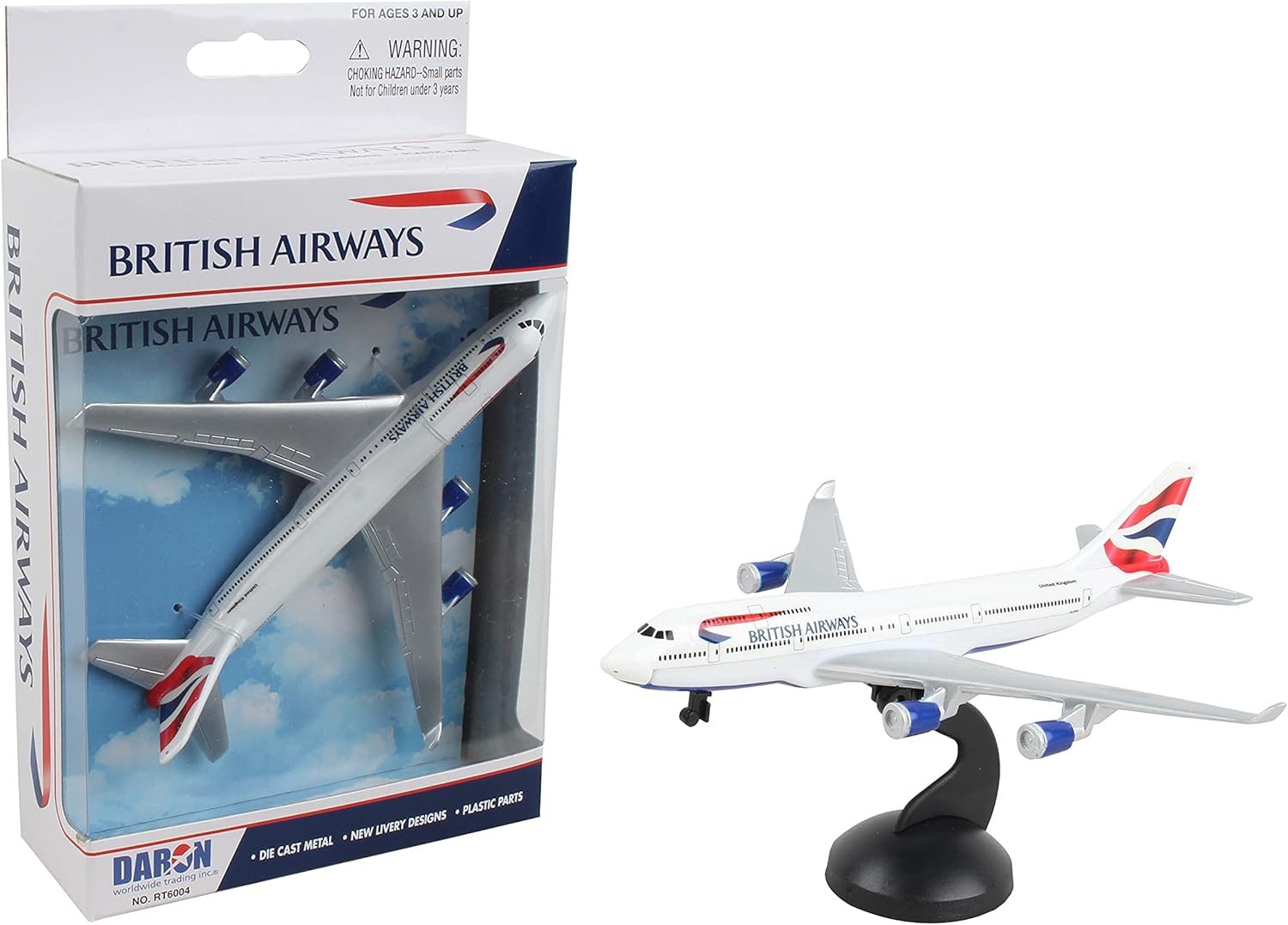 Daron British Airways 747-400 Toy Plane Model