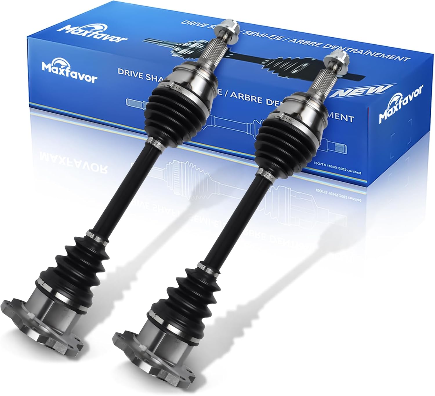 Maxfavor CV Axle Front 4WD Fit for Chevy Avalanche 1500/K1500 Suburban/Silverado 1500/Tahoe 1988-2007, for GMC K1500 Suburban/K2500 Sierra 1500/Yukon XL 1500 1988-2007&Cadillac Escalad ESV/EXT 99-2005