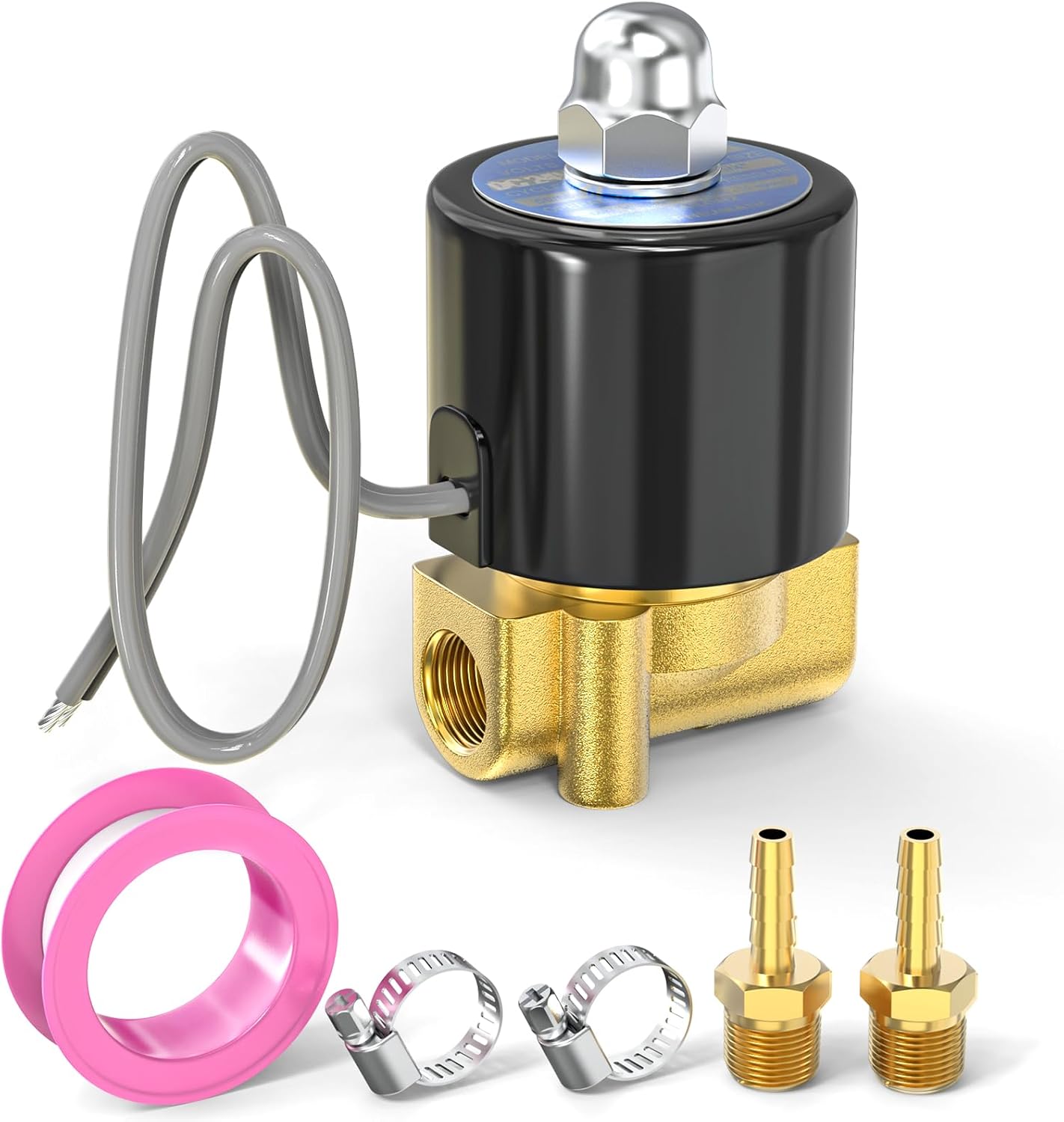 TAILONZ PNEUMATIC 1/4 Inch BSP 220V Brass Electric Solenoid Valve 2W025-08 Normally Closed Water, Air, Diesel