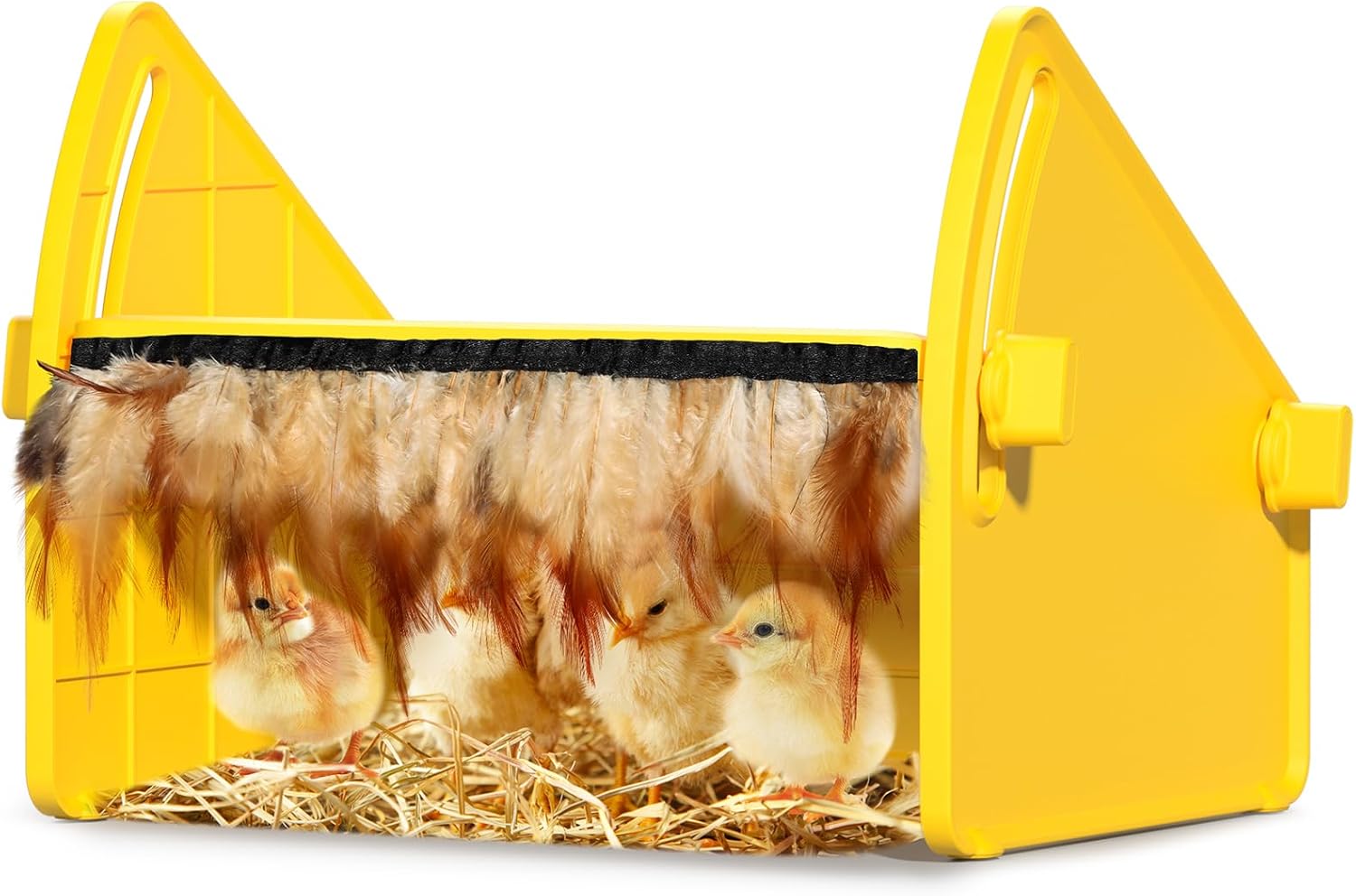 Heating Brooder Plate for Chicks Ducklings, Adjustable Brooder House for Keeping Poultry Warm(Yellow, M)