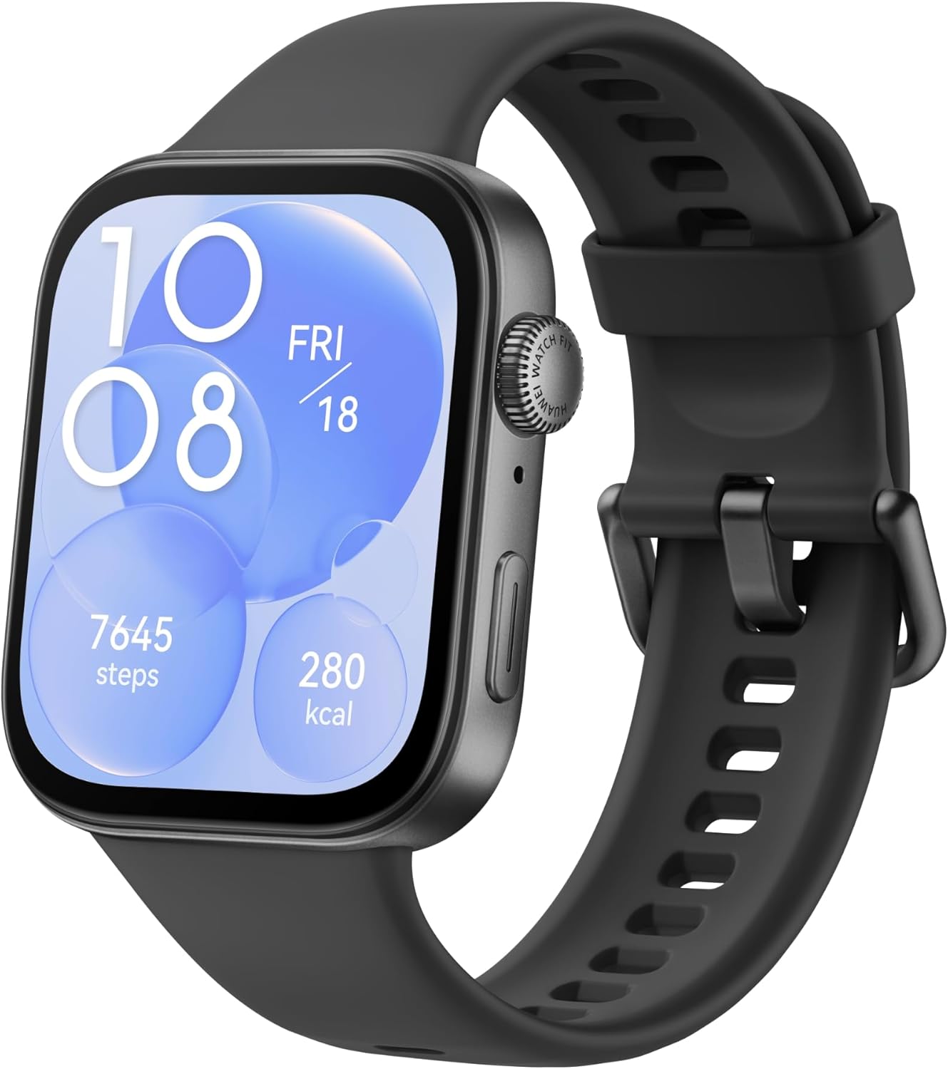 HUAWEI WATCH FIT 3 Smartwatch for men women, iOS & Android, Up to 10 Days Battery Life, Bluetooth Calls, GPS Smartwatch, Aluminum Case, AMOLED Display, Health&Fitness Tracker, Black Strap