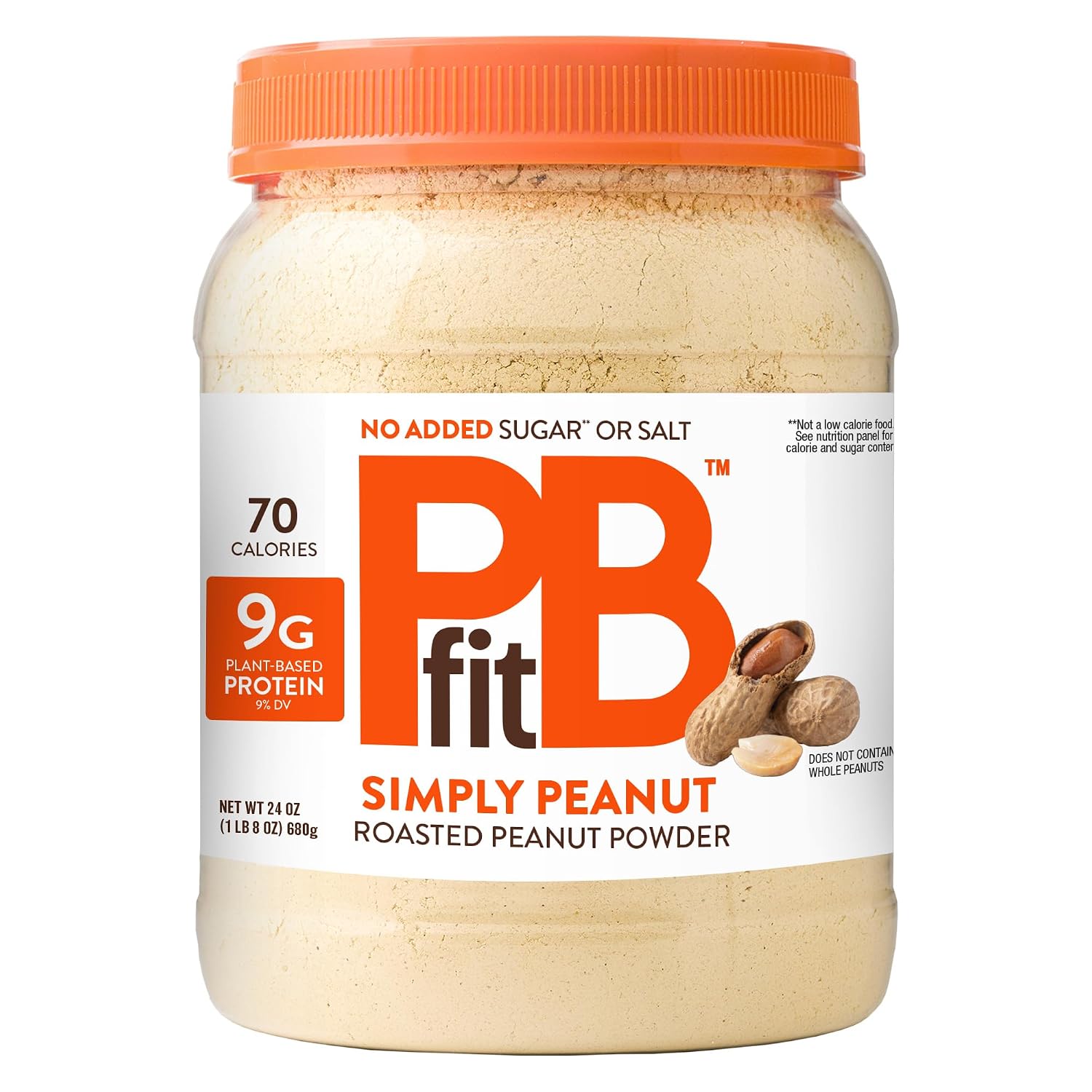 PBfit Simply Peanut Powder 24 Oz, 9g Protein, One Ingredient