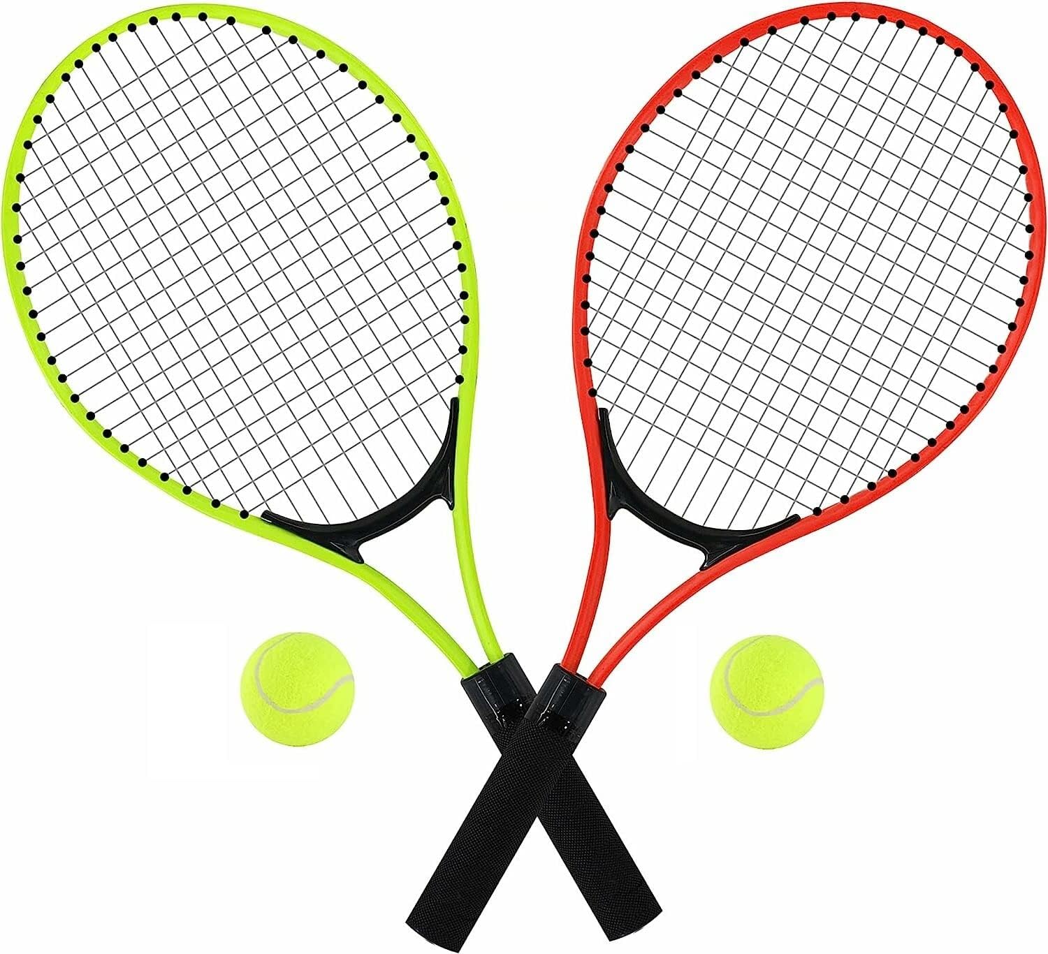 U&B Tennis Set With Carry Bag - Aluminum Alloy Racquet Set, Ball Included - Outdoor Recreational Sport Garden Game - Firm Control and Foam Grips - 2 Player