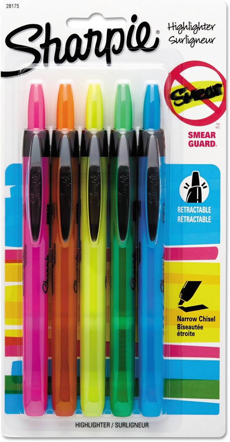 SHARPIE SAN28175PP - Sharpie Retractable Highlighters