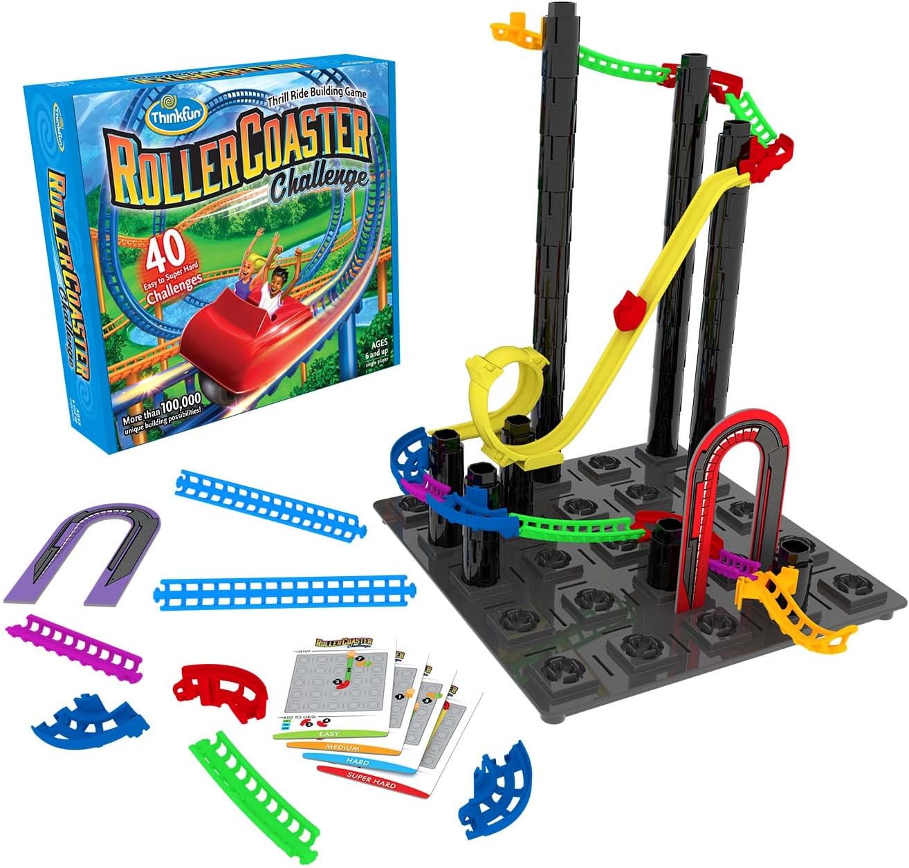 ThinkFun Roller Coaster Challenge Logic Game for Kids Age 6+