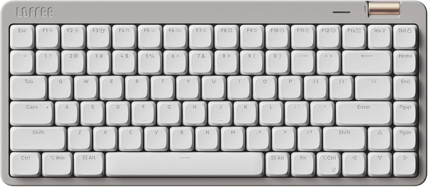 Flow Lite 84 Keys Low Profile Mechanical Keyboard, Swappable Rechargeable Wireless Keyboard with 2.4G Receiver, Bluetooth and Wired Connection for Windows,Mac/Spector Linear Switches(Marble)US-Layout
