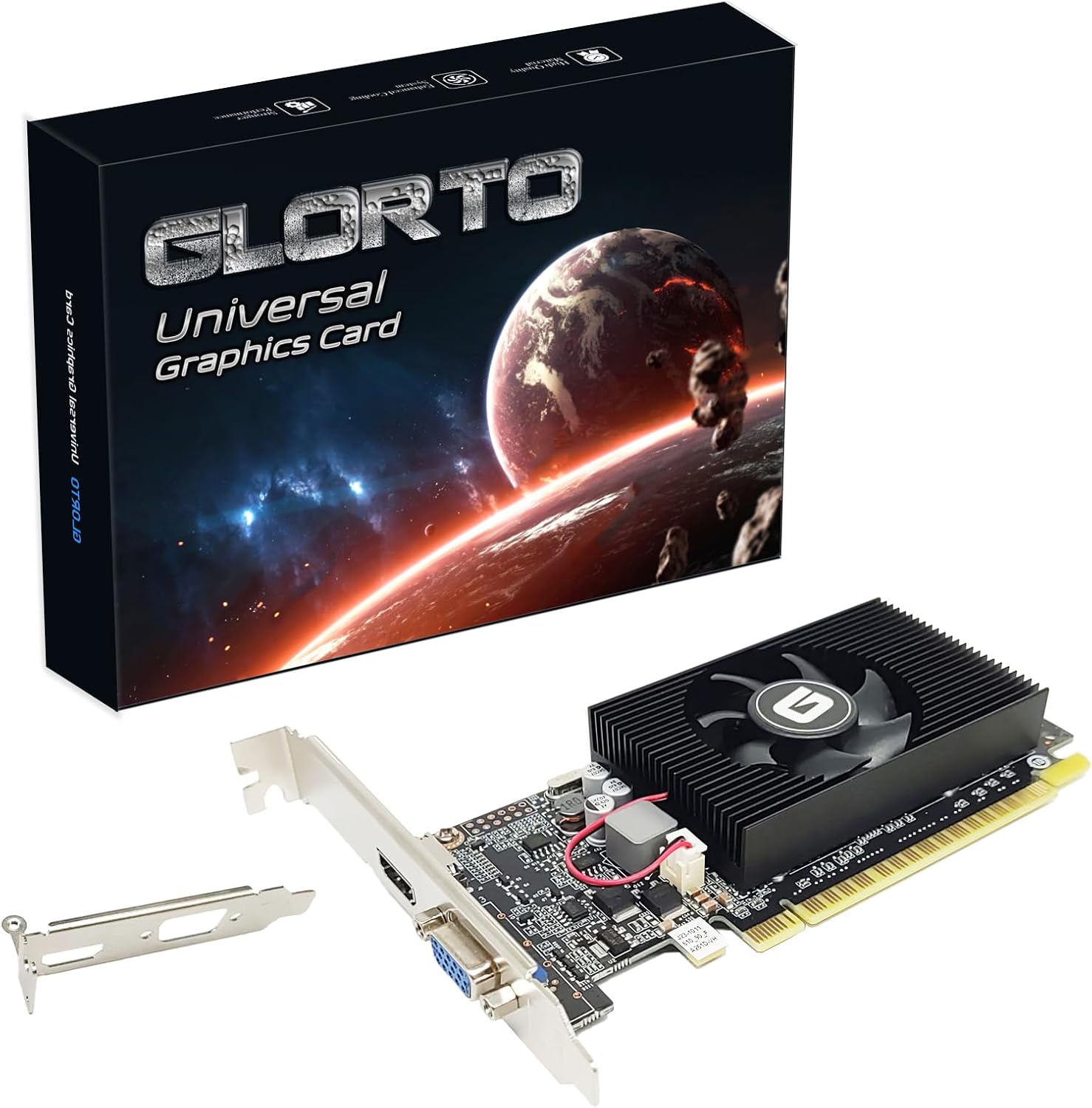 GeForce GT 610 2G DDR3 Low Profile Graphics Card, PCI Express 1.1 x16, HDMI/VGA, Entry Level GPU for PC, SFF and HTPC, Compatible with Win11