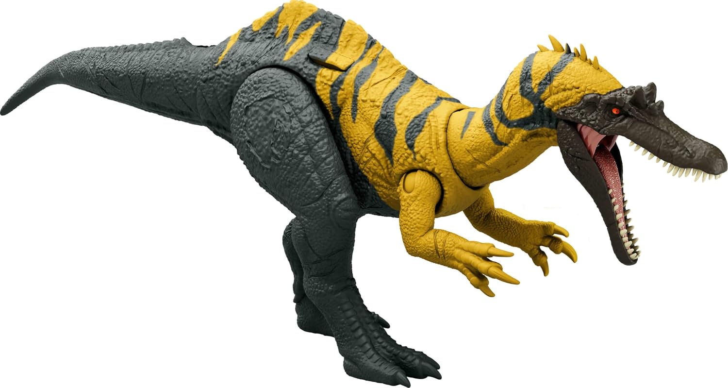 Mattel Jurassic World Dinosaur Toys with Roar Sound & Attack Action, Wild Roar Posable Figures, Physical & Connected Digital Play