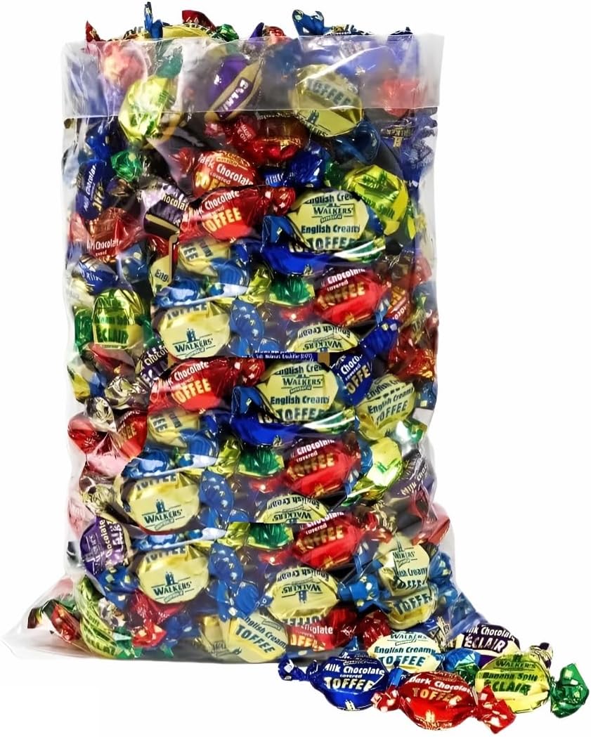 Walkers Assorted Toffees and Chocolate Eclairs, 500 g in Premier Life Store Box
