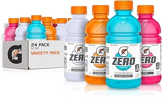 Gatorade Zero Sugar Thirst Quencher, Glacier Cherry Variety Pack, 12 Fl Oz (Pack of 24)