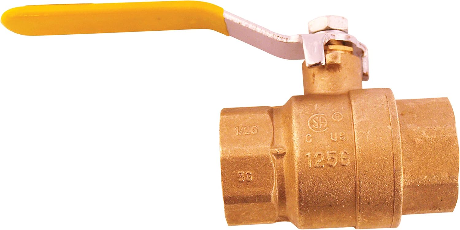 Watts 547107 FBV-3C 2-Piece Brass Ball Valve with Threaded Ends - 2"