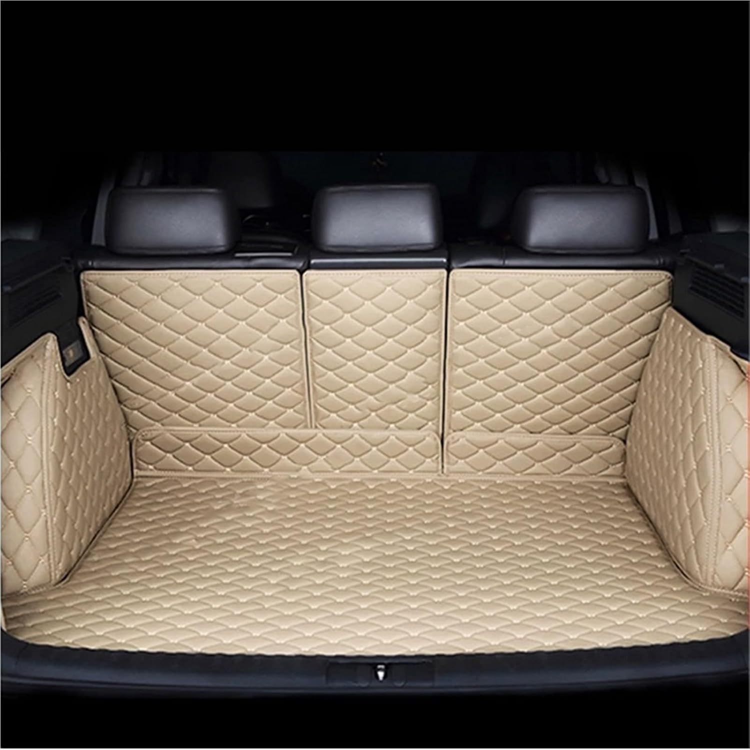 Rear Trunk Protector Mat For Skyworth EV6 For Imperium For SEV 2021 2022 2023 2024 Car Trunk Mat Fully Trunk Mat Rear Cargo Tray Car Boot Mat(S- Beige)