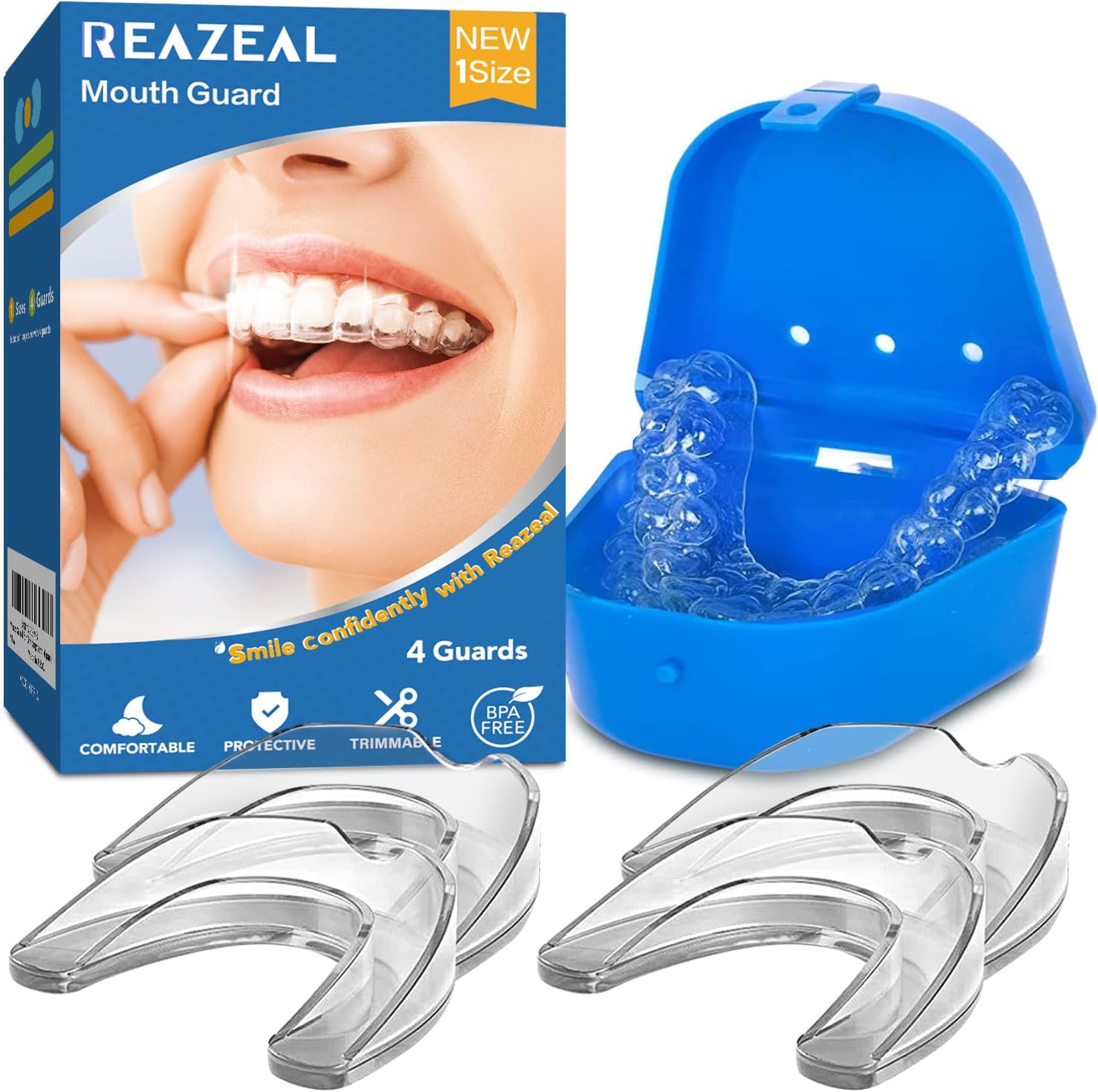 Mouth Guard for Grinding Teeth at Night: Moldable Dental Guard for Sleeping - Nighttime Protection for Teeth