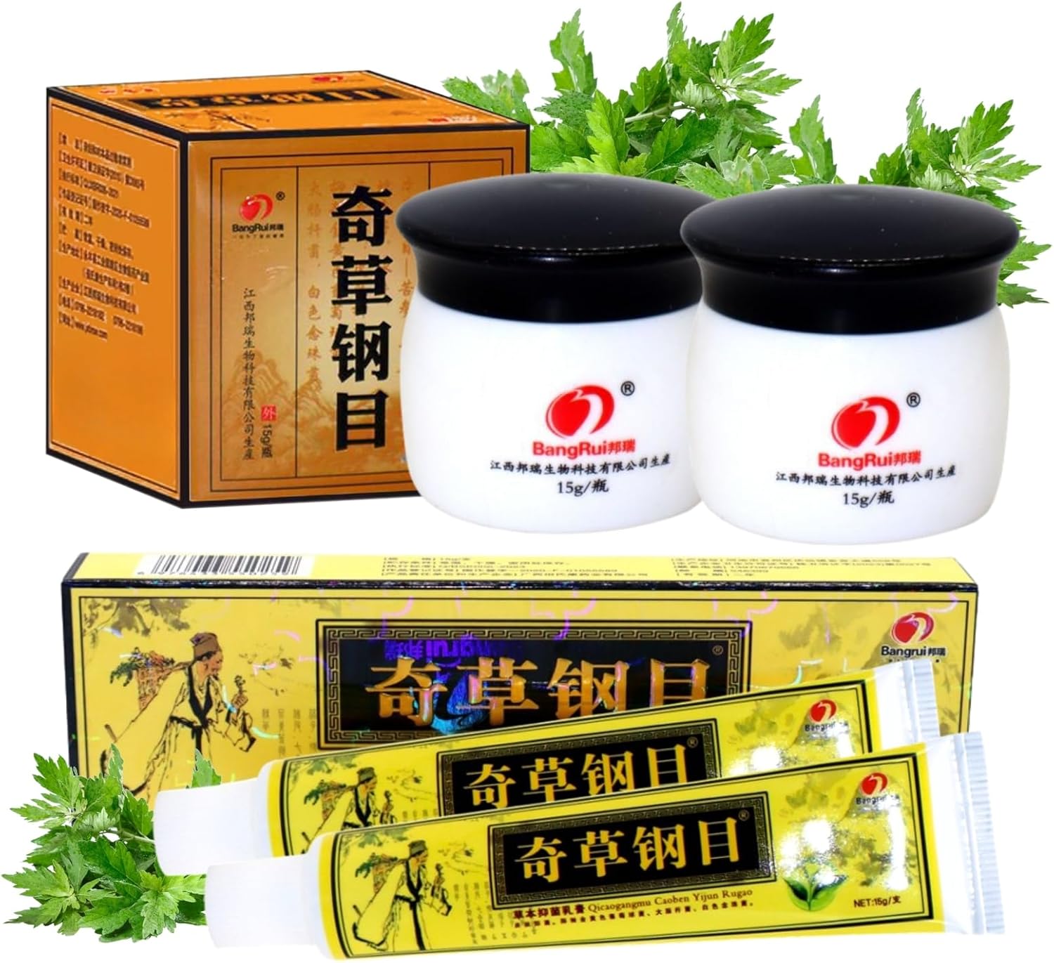 4PCS Chinese Herbal Cream - Organic Smiles and Joys Cream - East Asia Herbal Body Cream for Skincare - Natural Skin Cream for Itchy Skin - Natural Relief for Skin