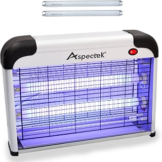 ASPECTEK Insect Killer, Bug Zapper,Powerful 20W Electronic Indoor Fly Zapper, Mosquito Killer-Indoor Use Including Free 2 Pack Replacement Bulbs