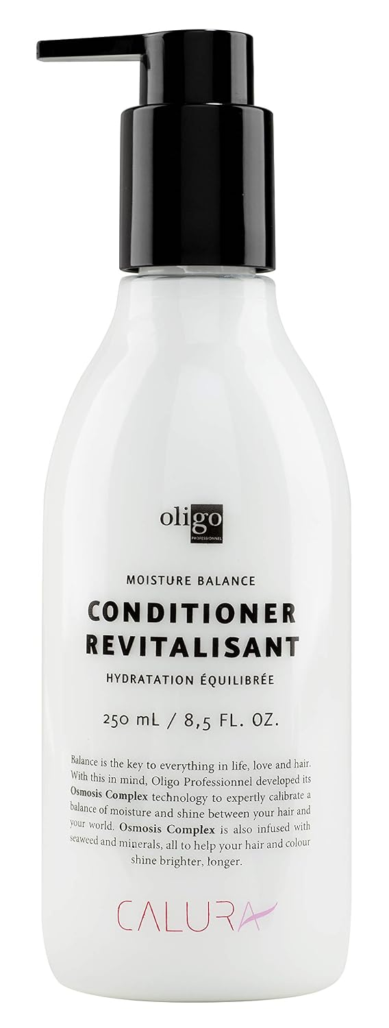 OLIGO PROFESSIONNEL - Calura Moisture Balance Conditioner - Men & Women - Paraben Free - For Oily Hair - Promotes Longevity of Colour - Revitalizes Shine - Sulfate Free - Moisturizing Formula - 8.5oz