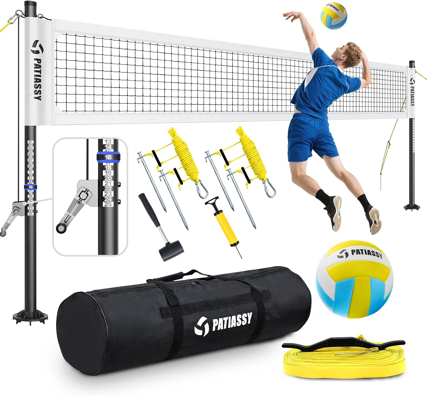 Professional Heavy Duty Volleyball Net Set for Backyard Outdoor