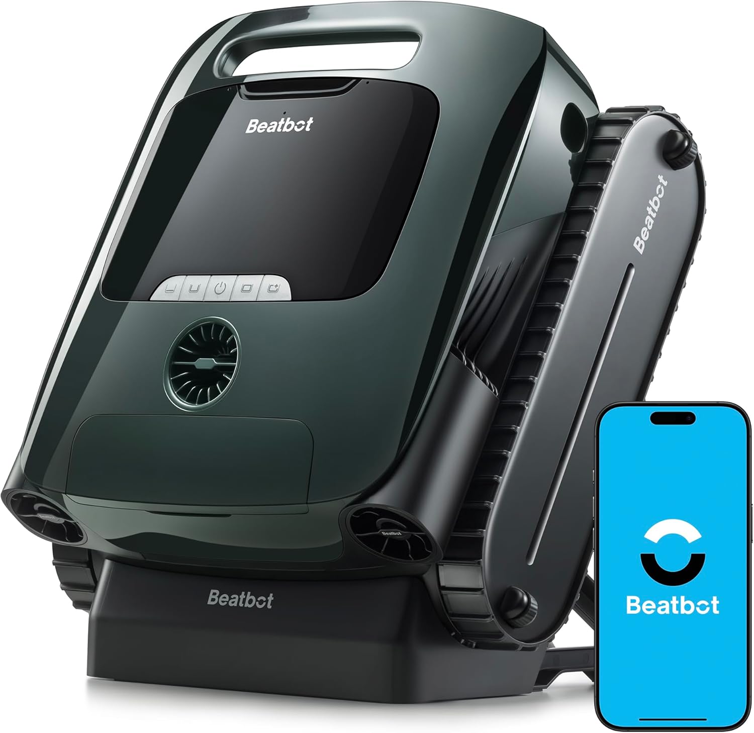 Beatbot AquaSense 2 Pro Cordless Robotic Pool Cleaner, Unmatched 5-in-1 Cleaning, Surface Parking, Pool Skimmer with APP Control, Water Clarification, for Pools up to 3,875 Sq.ft – Emerald Green