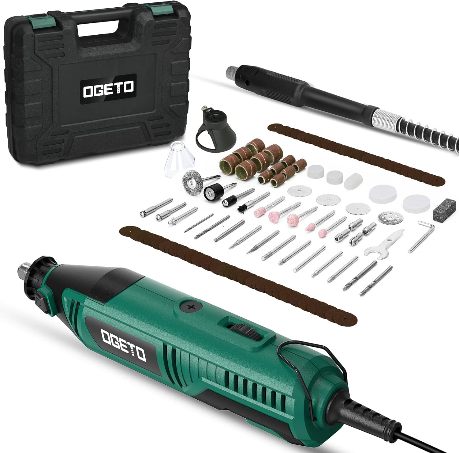 Corded Power Rotary Tools with 6 Variable Speeds, 131 Accessories, Powerful Engraver, Polisher, and Sander, 5000-35000RPM Electric Drill Set for Handmade Projects and DIY Creations