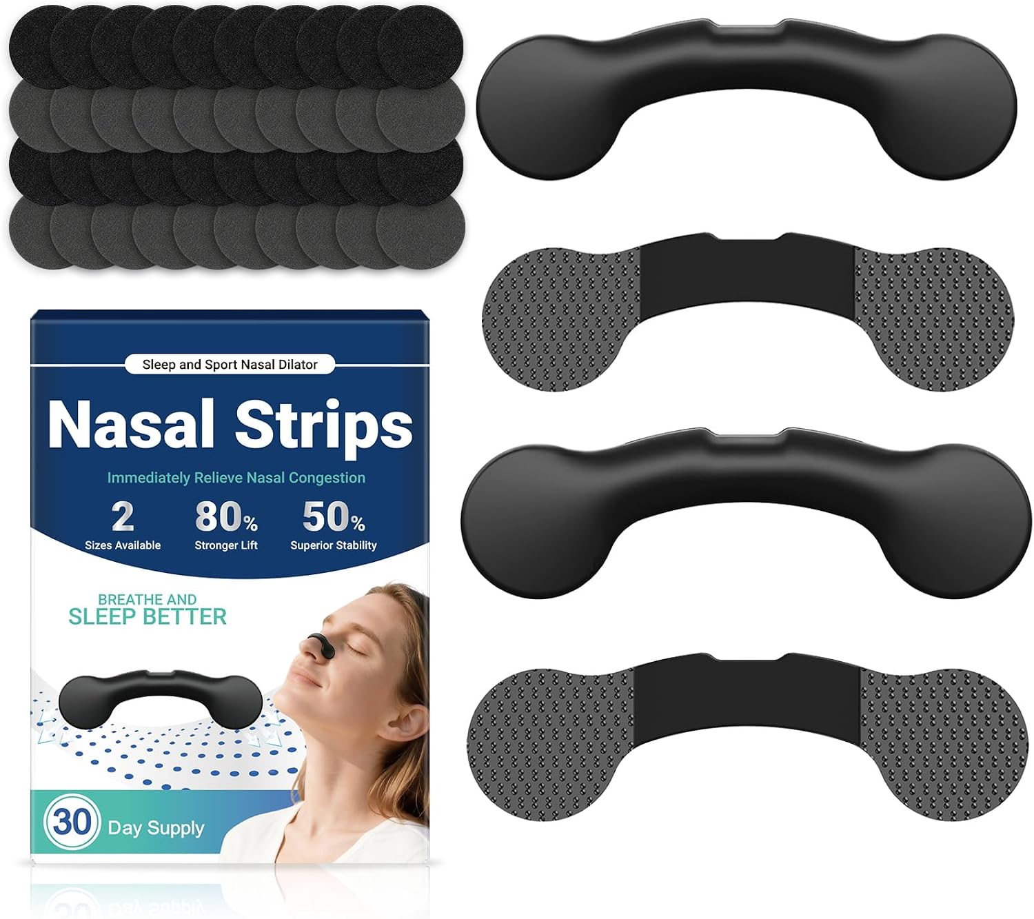 Nasal Strips for Snoring, Extra Strength Nose Strips for Breathing A