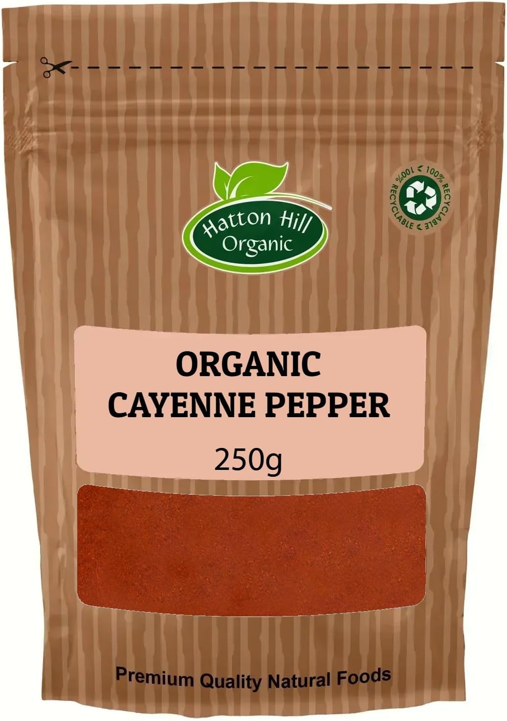Organic Cayenne Pepper 250g by Hatton Hill | Cayenne Pepper Rich, Deliciously Warm, Smoky aroma, Make it an appealing addition to many dishes.