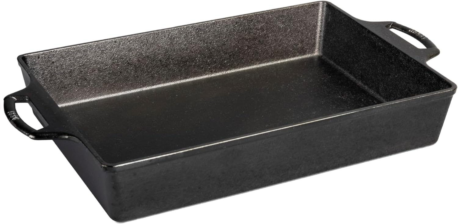 Lodge 9"x13" Cast Iron Casserole, Black