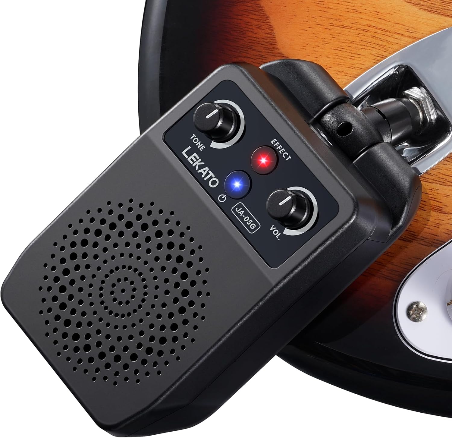 LEKATO Guitar Amp Portable 5W, Plug in Mini Electric Guitar Amplifier, Rechargeable Pocket Guiatr Amp Combo with Bluetooth, Built-in Multi Effects, Clean Overdrive Distortion Reverb