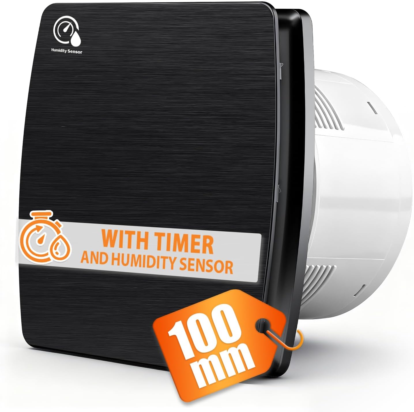 100mm Silent Bathroom Extractor Fan with Humidistat and Timer Overrun Delay