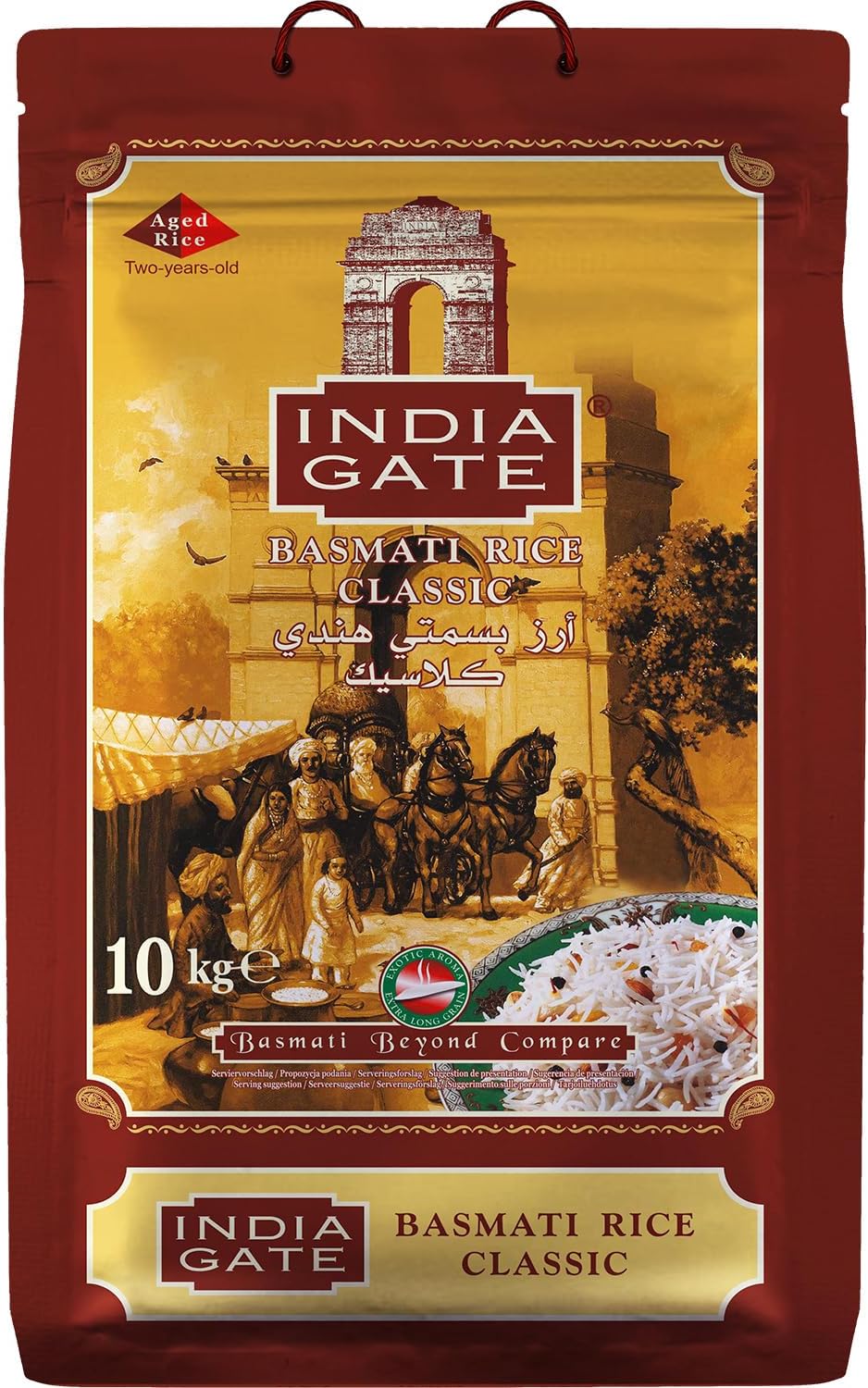 India Gate Classic Aged Basmati Rice 10kg Extra Long Grain - Premium