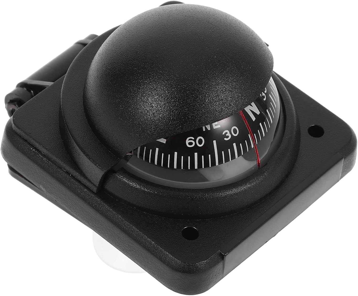 Car Compass Ball Portable Dashboard Mount with Adjustable Magnetic Declination for Accurate Navigation in Cars Boats Trucks Abs Material Easy Installation Reliable Direction Guide