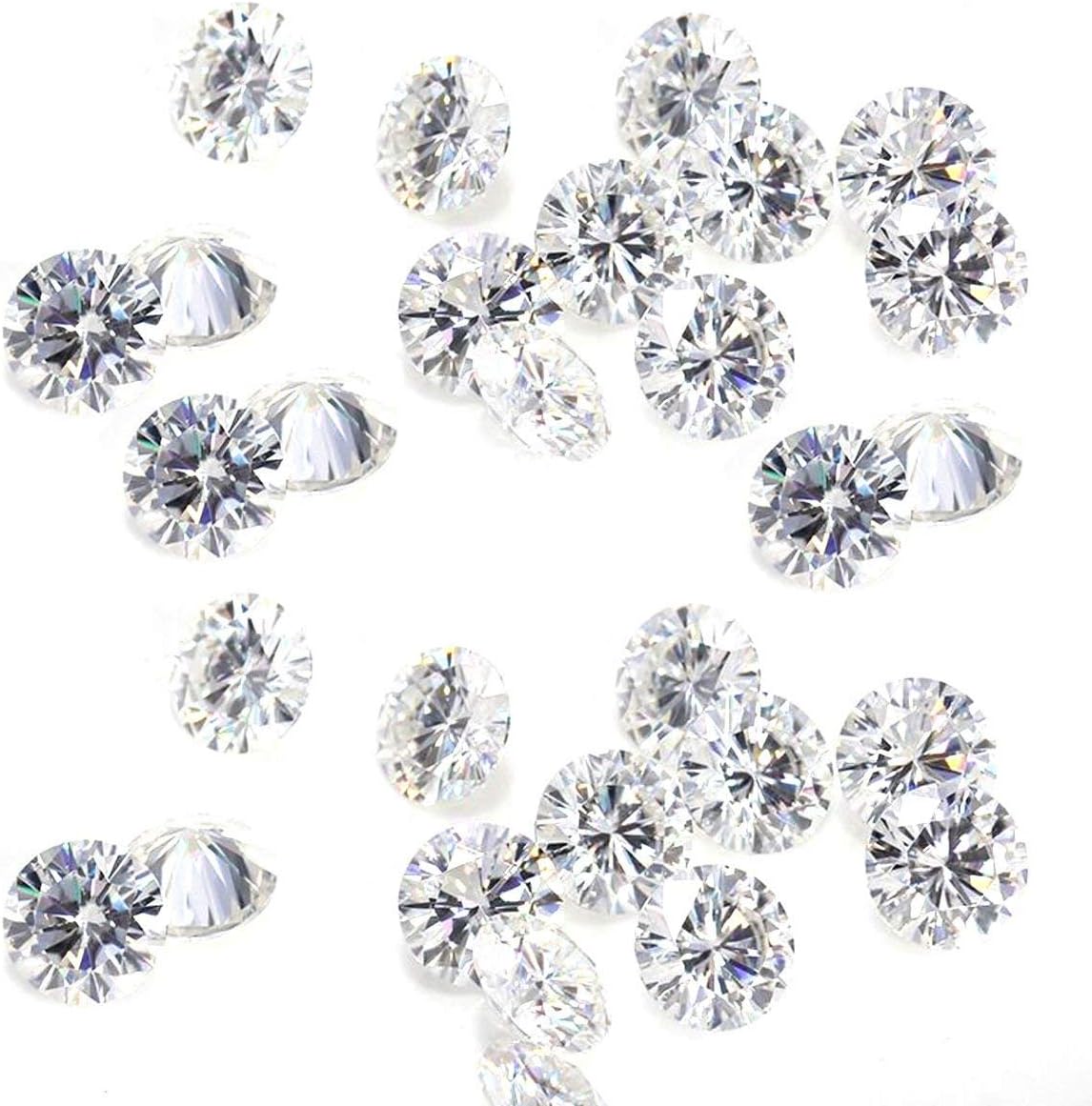 GEMHUB Loose Diamond 1 mm -3.25 mm CVD Diamonds for Jewelry Making