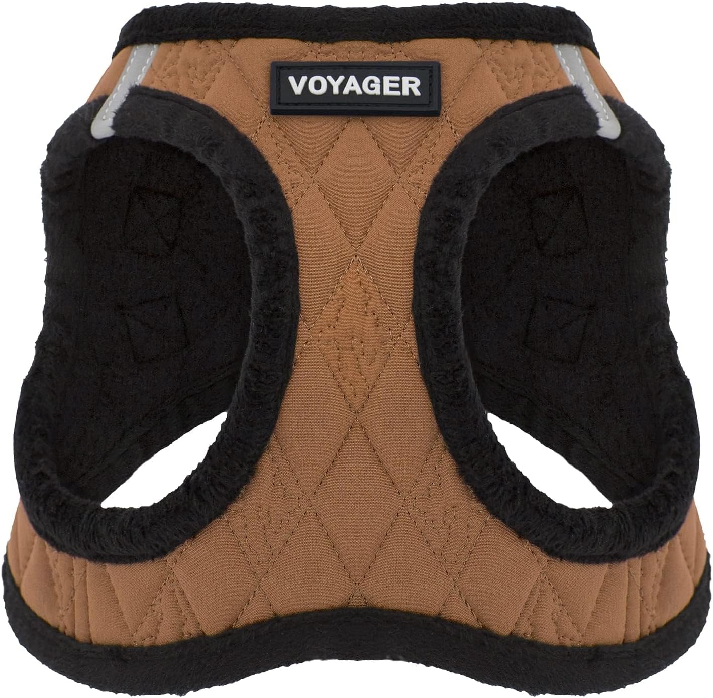 Voyager Step-In Plush Dog Harness by Best Pet Supplies - Step In Vest Harness for Small and Medium Dogs, Soft Plush, Beige, size L - Chest: 18 - 20.5"