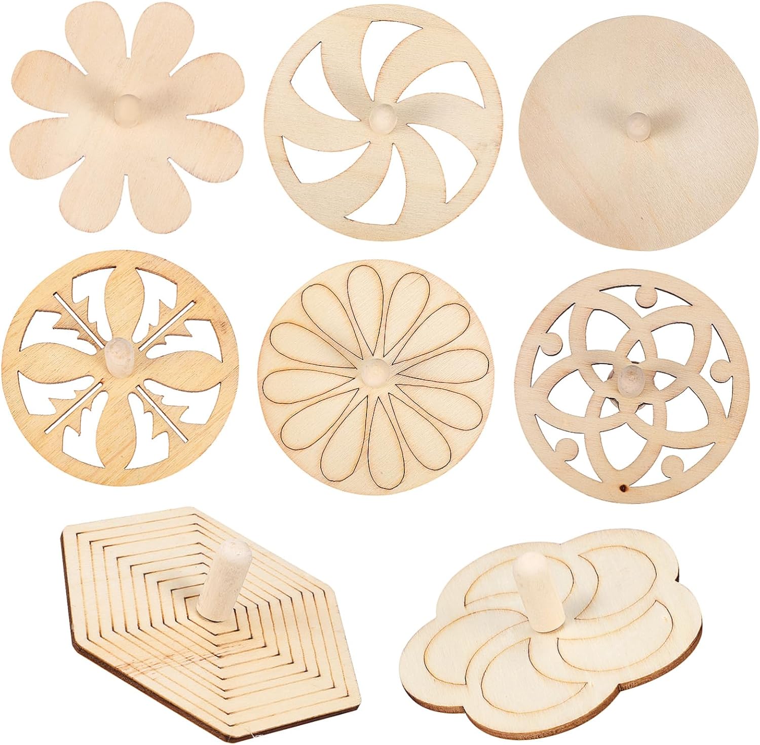 GRADENEVE Wooden Gyro Tops Spinning Gyroscope Toys Novelty Toys for Boys and Girls Birthday Party Favors