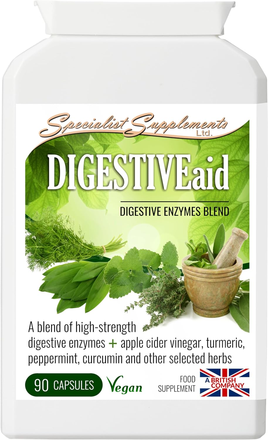 Specialist Supplements DIGESTIVEaid Digestive Enzymes 90 Capsules