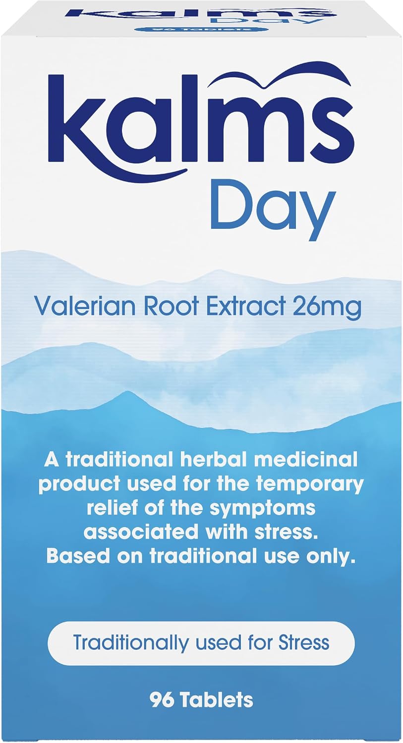 Kalms Day 96 Tablets - Traditional Herbal Medicinal Product Used for The Temporary Relief of Symptoms associated with Stress.