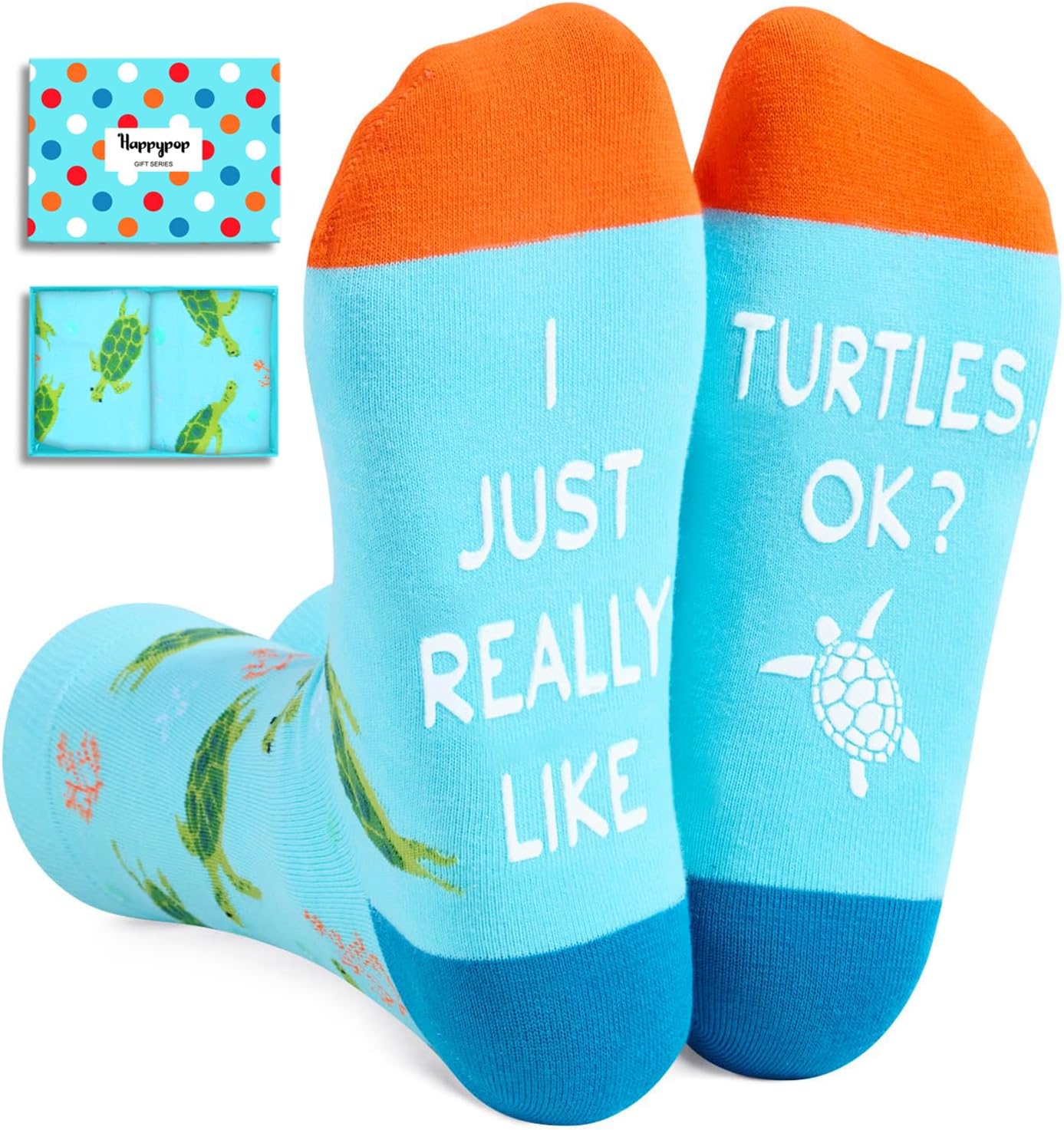 HAPPYPOP Animal Gifts for Women - Otter Shark Dolphin Mermaid Socks