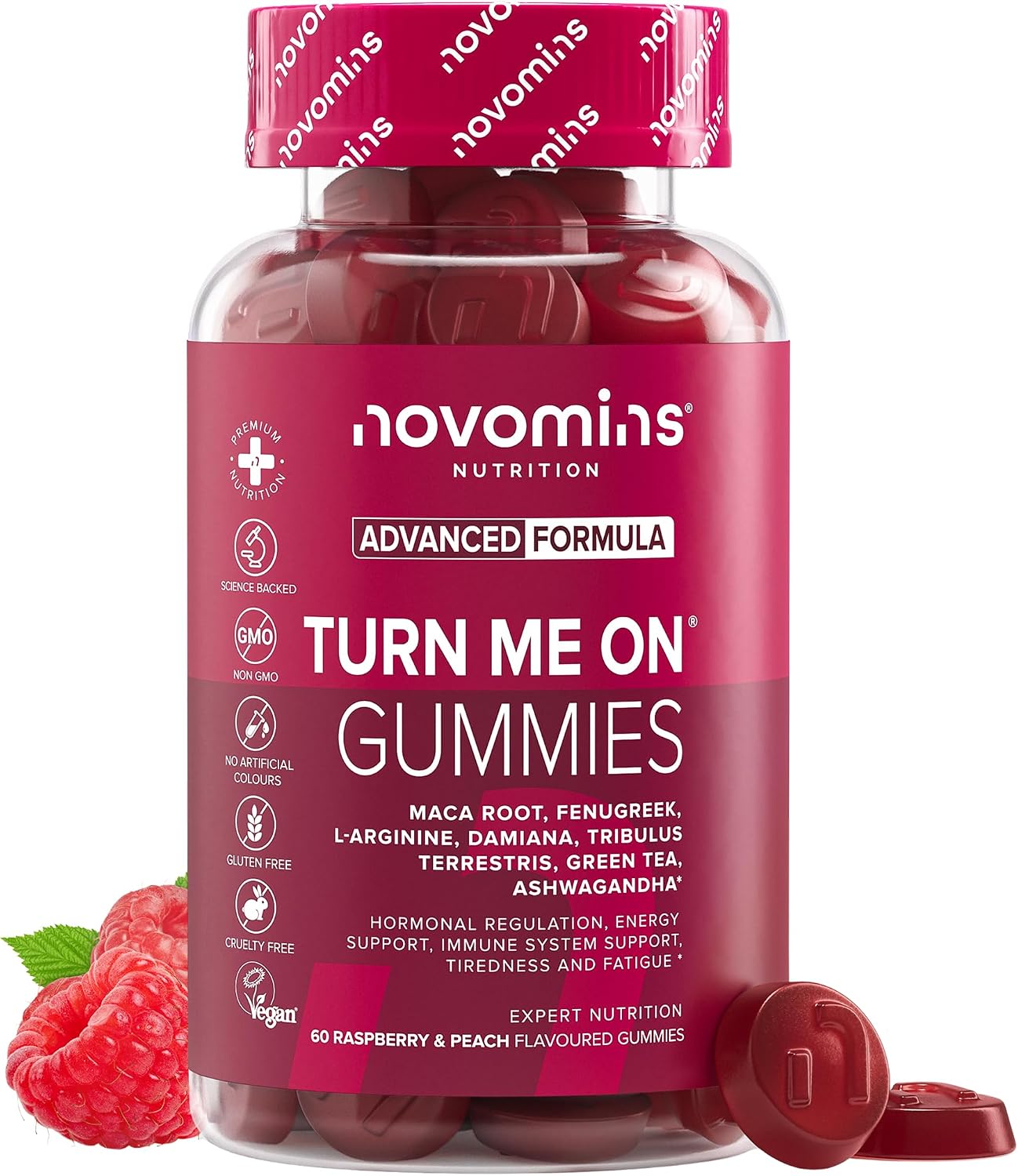 Turn Me On Gummies | Maca Root, Damiana, Ashwagandha | Novomins
