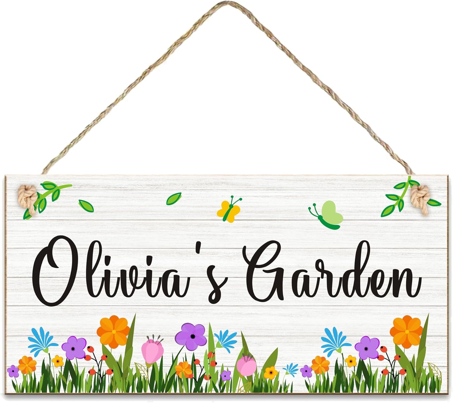 Personalised Garden Signs Garden Decor Wooden Garden Signs Plaques for Outside Welcome Sign Gifts Yard Signs Hanging Wall Plaque Garden Rules Door Sign Home Decor(Design 2)
