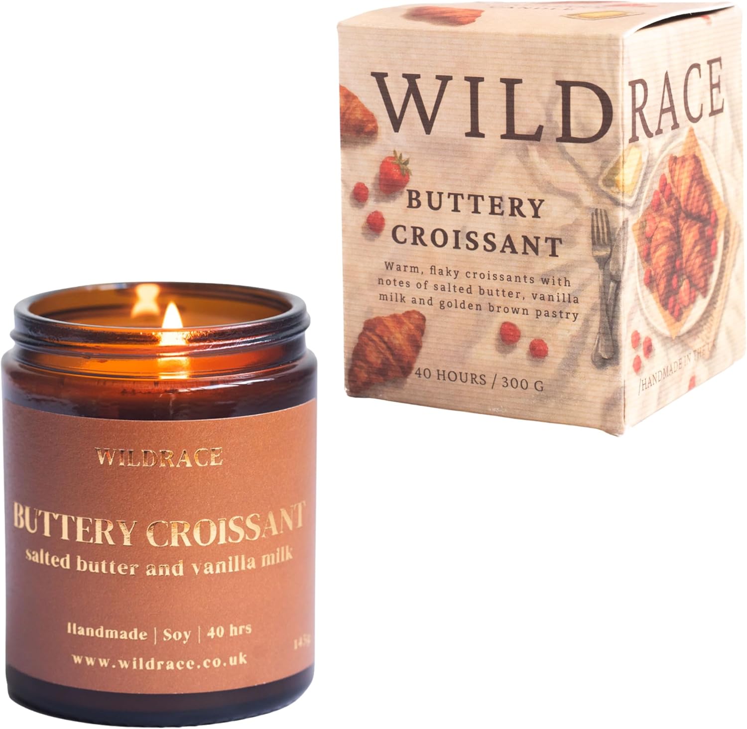 Buttery Croissant Pastry Scented Candle | Bakery Scented Luxury 100% Soy Candle | Non-Hormone Altering and Toxin Free Wax