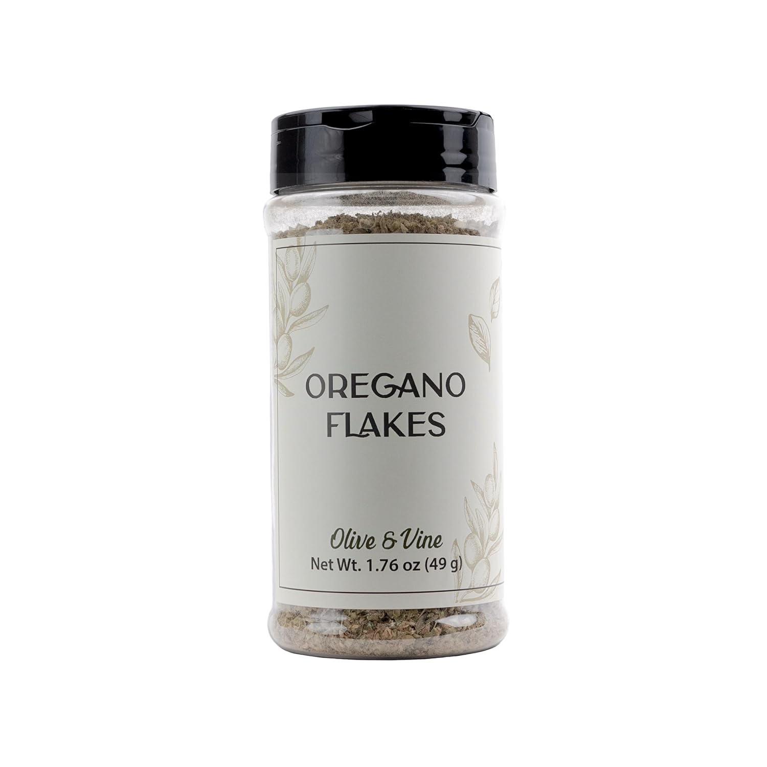Olive & Vine Oregano Flakes, Earthy & Aromatic, Seasoning for Pizza, Pasta, Salads, with Rich Tradition, Authentic Taste, For Global Recipes (1.76 Ounce)