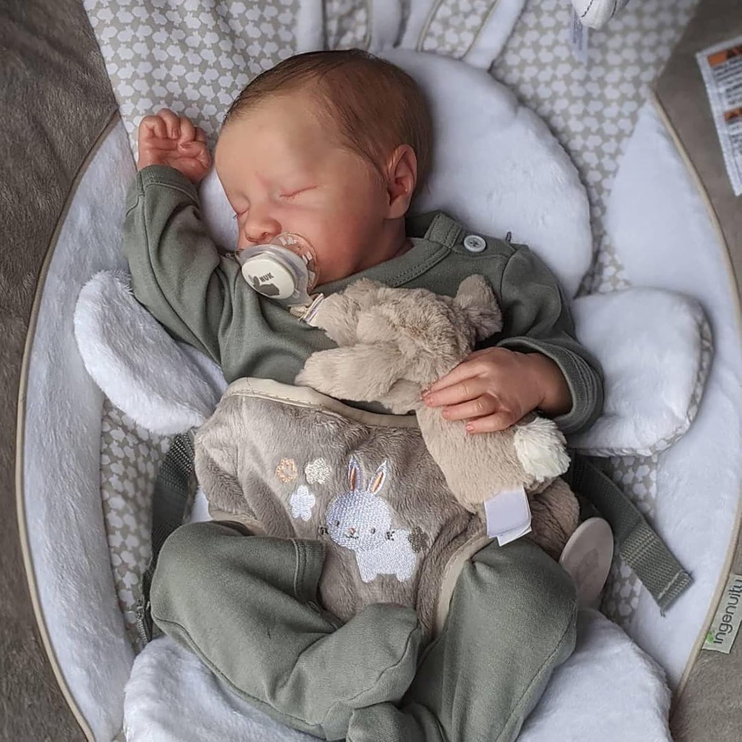 JIZHI Reborn-Baby Boy 17 Inch Realistic Baby Dolls Newborn Doll Lifelike Toddler Dolls Handmade Washable Softness Vin-yl Body that Look Real Baby