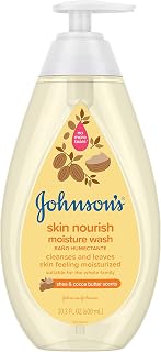 Johnson's Baby Skin Nourishing Moisture Baby Body Wash with Shea & Cocoa Butter, Hypoallergenic & Tear Free Baby Bath Wash, Paraben-, Dye-, Sulfate & Phthalate-Free, 20.3 fl. oz