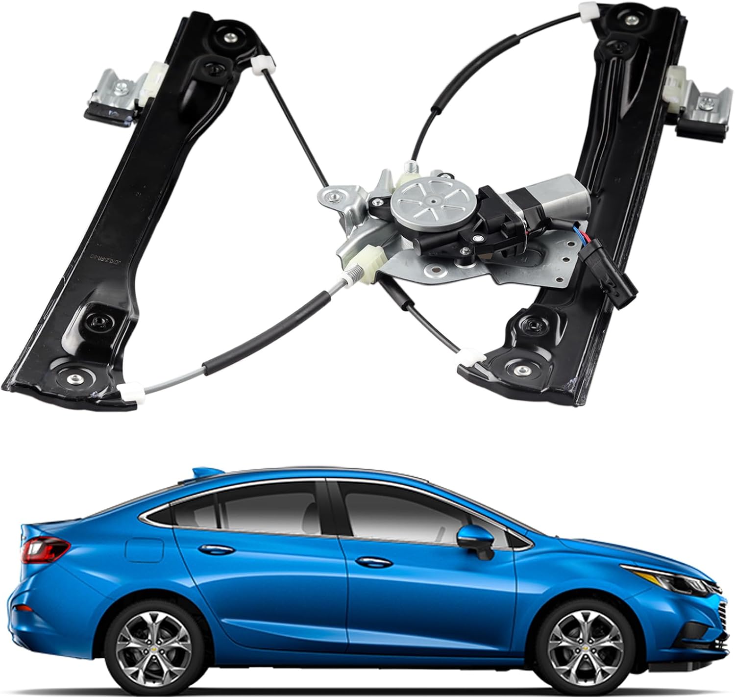 Power Window Regulator Lift Assembly with Motor Compatible with Chevrolet Cruze 2011-2016 Replacement Front Right Passenger Side Door Window Regulator 95382557