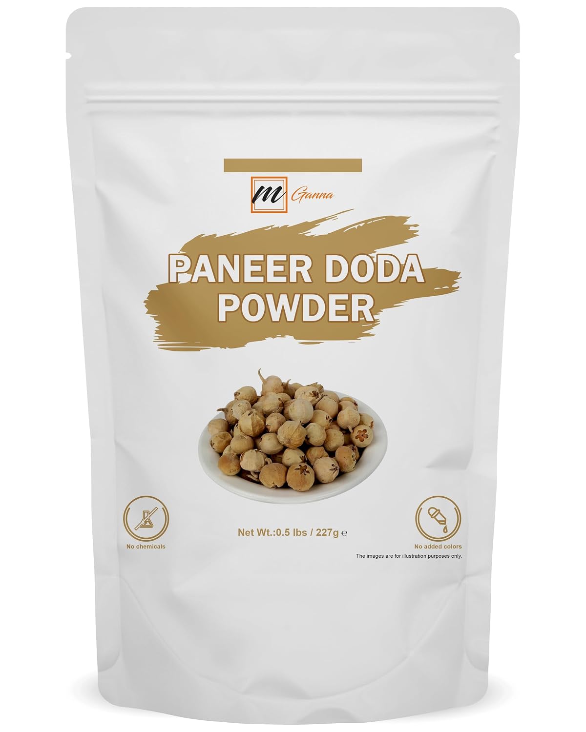 mGanna Paneer Doda Powder 227 g / 0.5 lb | Finely Ground Dried Indian Rennet (Withania coagulans)