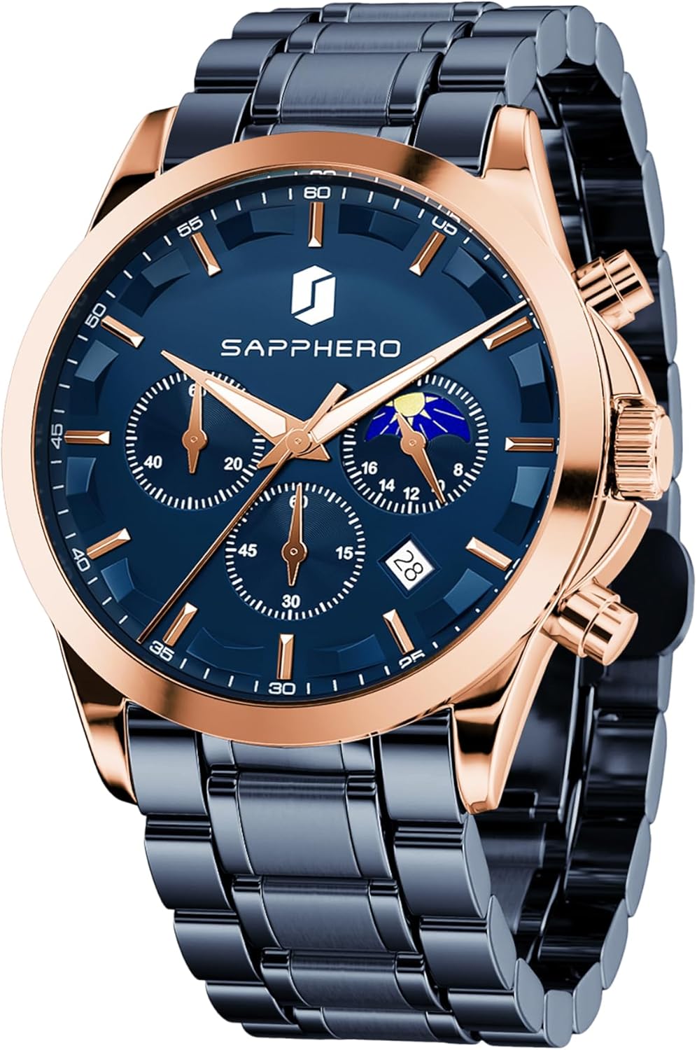 BENYAR Mens Watches Analog Quartz Chronograph Waterproof Wrist Watches for Men Fashion Business Work Casual Sport Designer Dress Watch with Calendar Elegant Gifts for Men