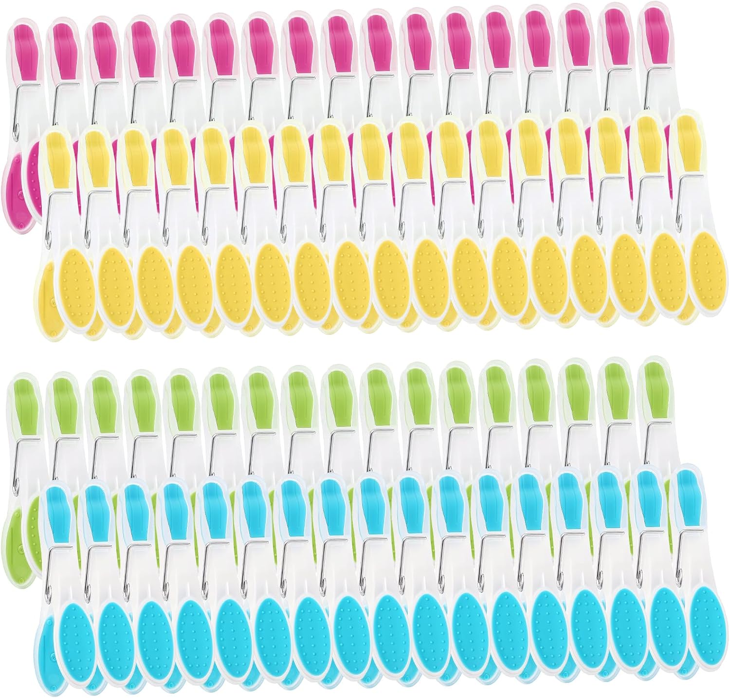 60Pcs Clothes Pegs, Plastic Washing Line Pegs Non Slip Laundry Pegs Laundry Clips Washing Clothes Clip for Garden, Washing Line, Paper, Pictures, Snack Bags