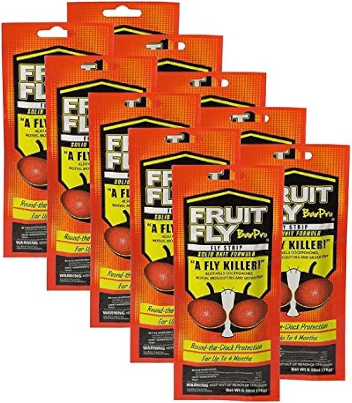 – Vapor-Activated Insect Control Strip – Better Than Fruit Fly Traps – Kills Flies, Gnats, Roaches, Mosquitoes, and More – Odorless, 4 Month Protection
