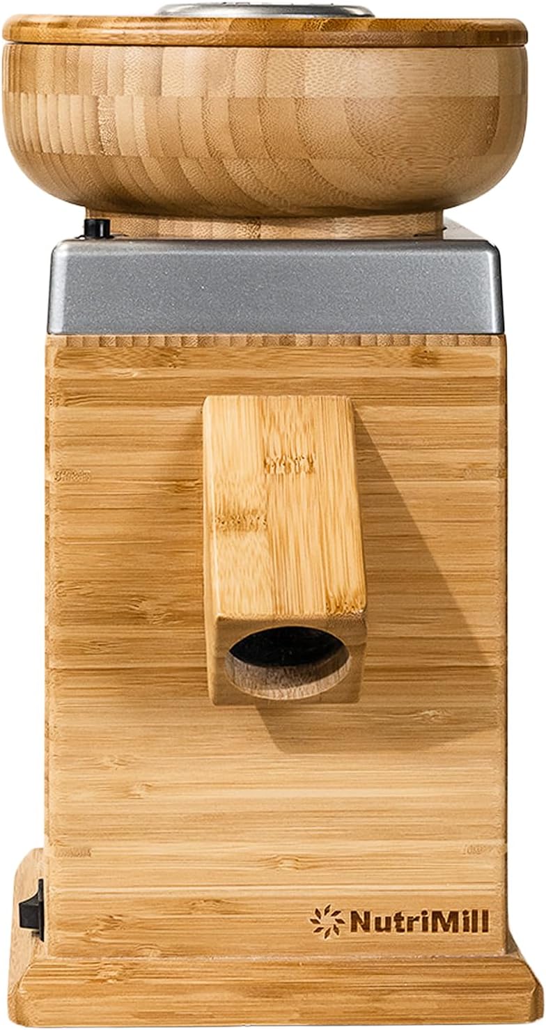 NutriMill Harvest Electric Stone Grain Mill, 450 Watt - Silver